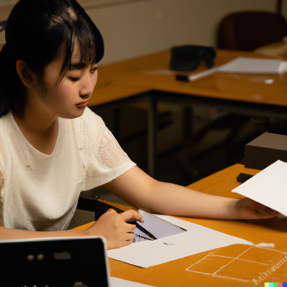 DALL·E 2022-09-02 22.36.59 - A woman who carefully teaches programming at the Tokyo University. Quality photo..png